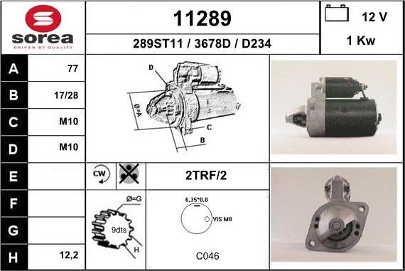 EAI 11289 - Стартер unicars.by