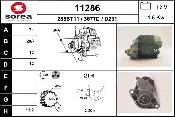 EAI 11286 - Стартер unicars.by