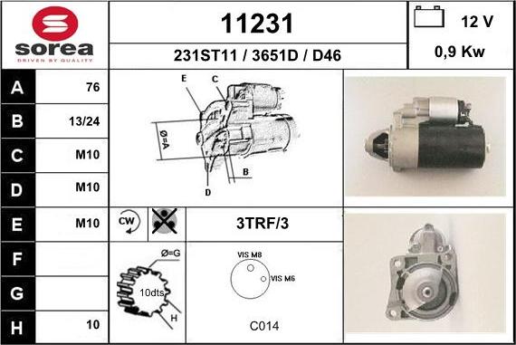 EAI 11231 - Стартер unicars.by