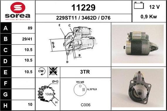 EAI 11229 - Стартер unicars.by