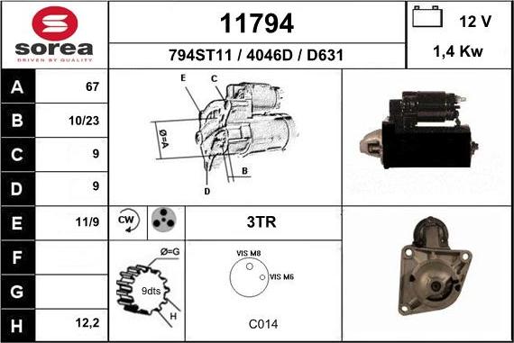 EAI 11794 - Стартер unicars.by