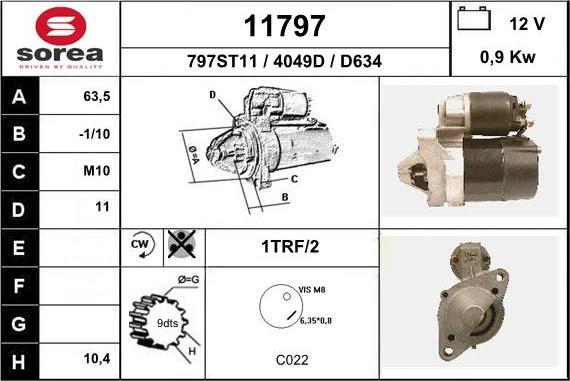 EAI 11797 - Стартер unicars.by