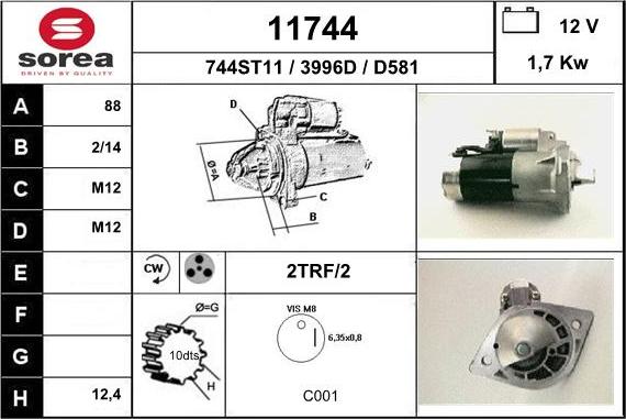 EAI 11744 - Стартер unicars.by