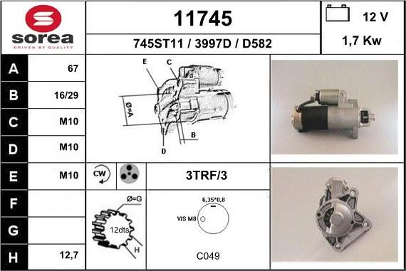 EAI 11745 - Стартер unicars.by