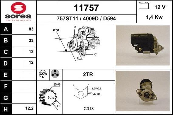 EAI 11757 - Стартер unicars.by