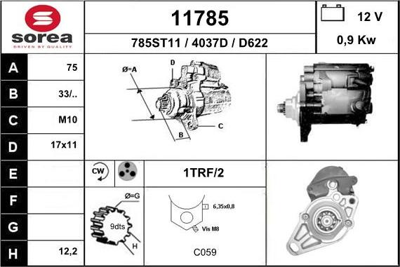 EAI 11785 - Стартер unicars.by