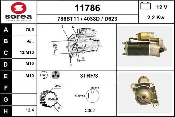 EAI 11786 - Стартер unicars.by