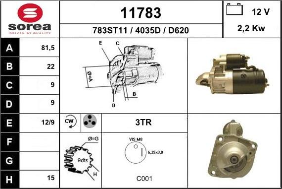 EAI 11783 - Стартер unicars.by