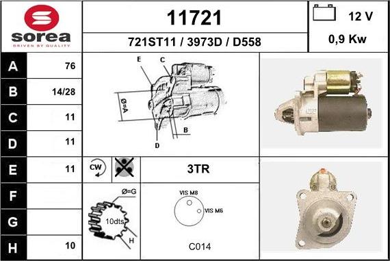 EAI 11721 - Стартер unicars.by