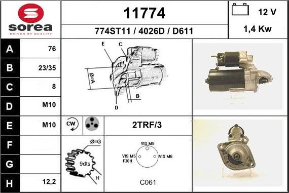 EAI 11774 - Стартер unicars.by