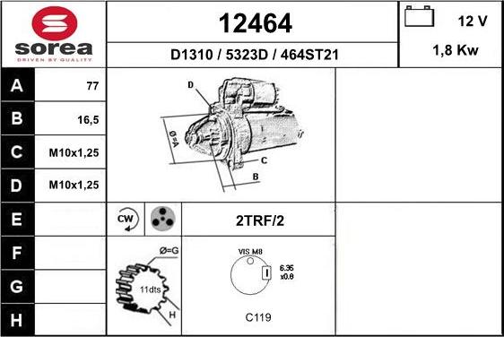 EAI 12464 - Стартер unicars.by