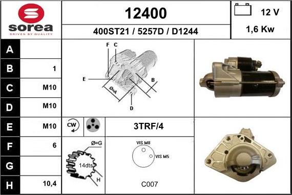 EAI 12400 - Стартер unicars.by