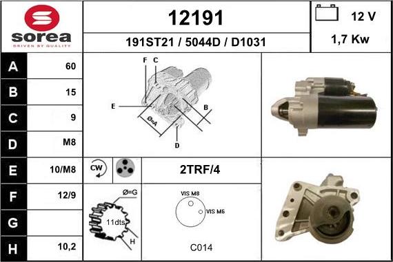 EAI 12191 - Стартер unicars.by