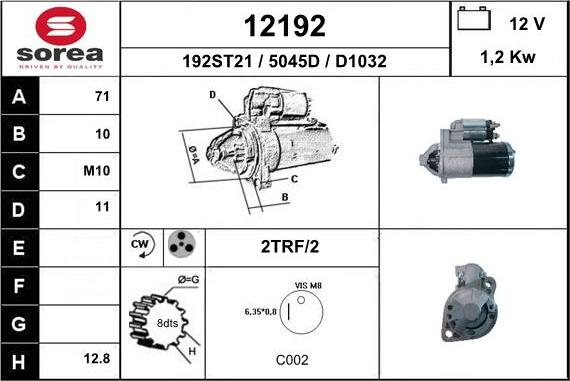 EAI 12192 - Стартер unicars.by