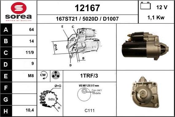 EAI 12167 - Стартер unicars.by