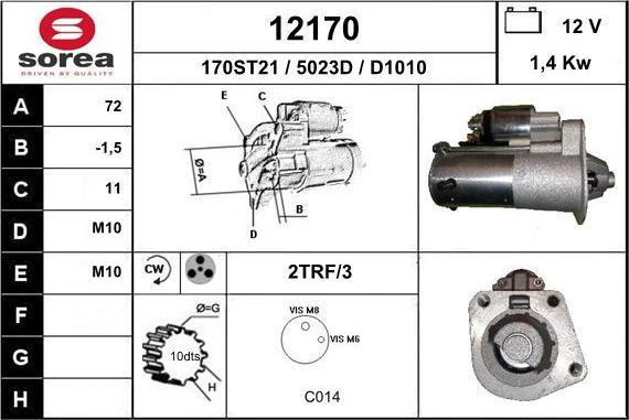 EAI 12170 - Стартер unicars.by