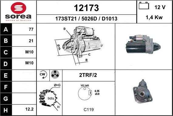 EAI 12173 - Стартер unicars.by