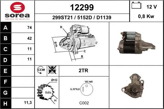 EAI 12299 - Стартер unicars.by