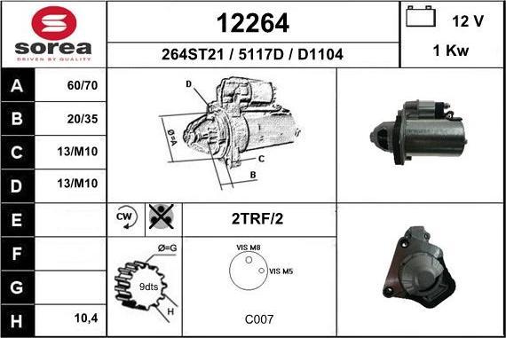 EAI 12264 - Стартер unicars.by