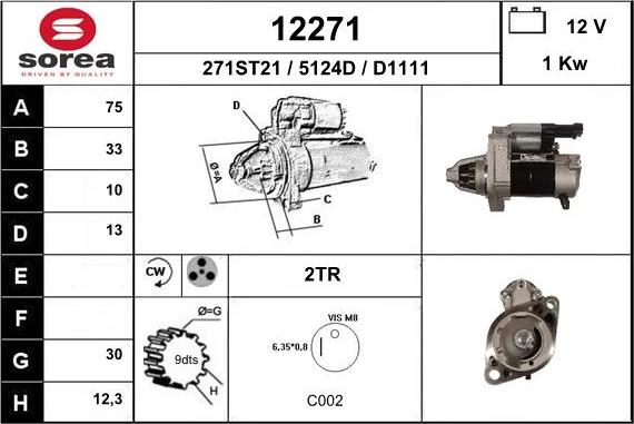 EAI 12271 - Стартер unicars.by