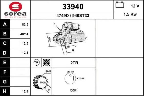 EAI 33940 - Стартер unicars.by