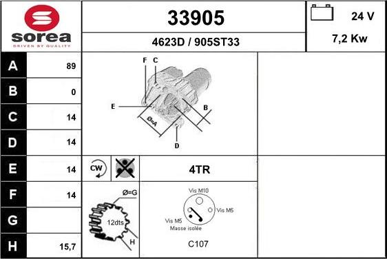 EAI 33905 - Стартер unicars.by