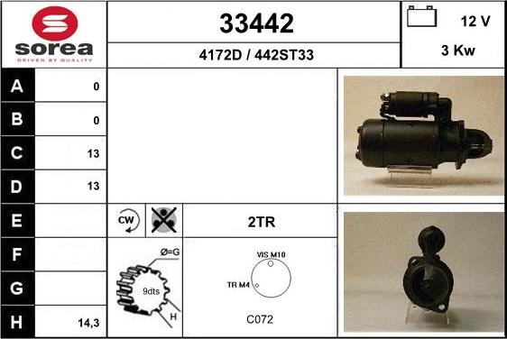 EAI 33442 - Стартер unicars.by