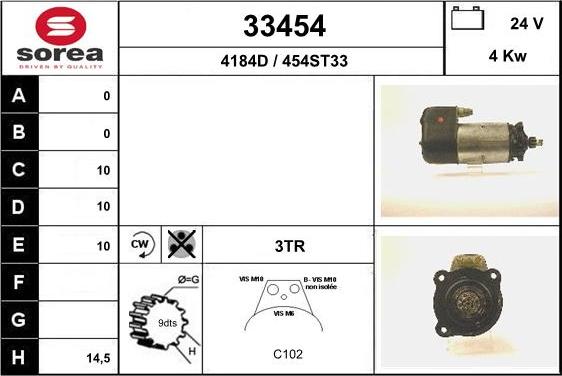 EAI 33454 - Стартер unicars.by