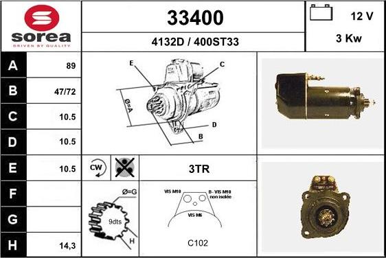 EAI 33400 - Стартер unicars.by