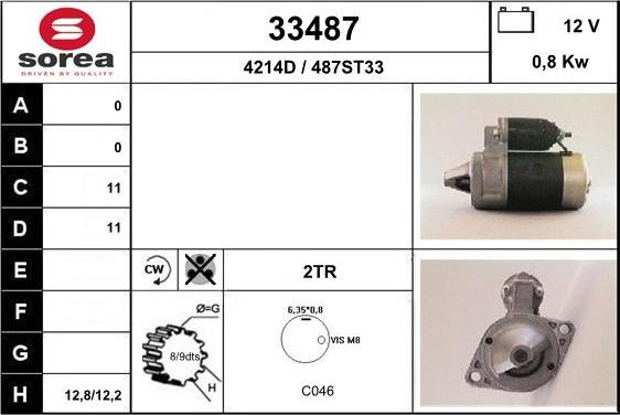 EAI 33487 - Стартер unicars.by