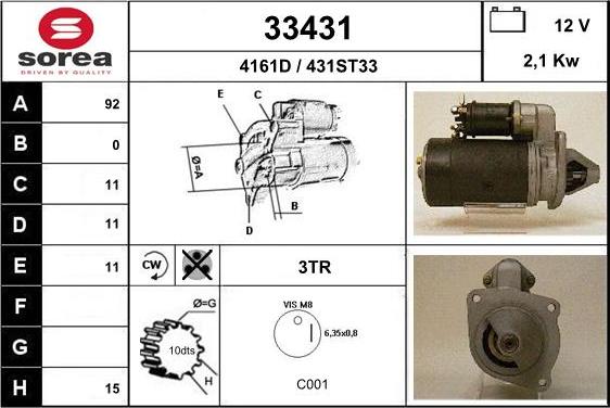 EAI 33431 - Стартер unicars.by