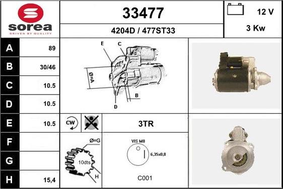 EAI 33477 - Стартер unicars.by