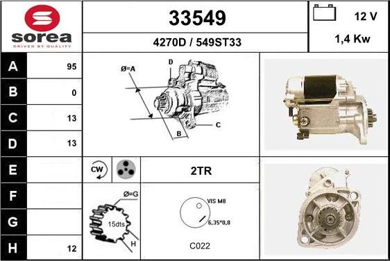 EAI 33549 - Стартер unicars.by