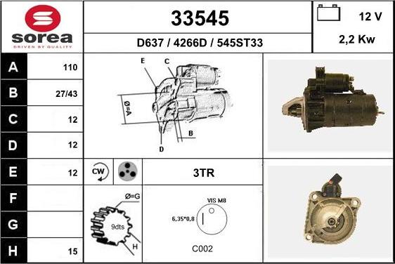 EAI 33545 - Стартер unicars.by