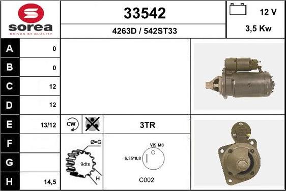 EAI 33542 - Стартер unicars.by