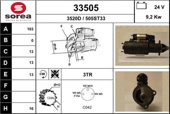 EAI 33505 - Стартер unicars.by