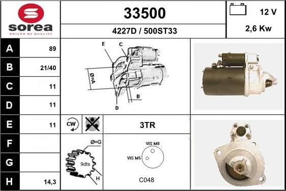 EAI 33500 - Стартер unicars.by