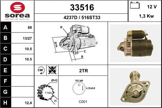 EAI 33516 - Стартер unicars.by