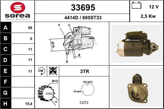 EAI 33695 - Стартер unicars.by