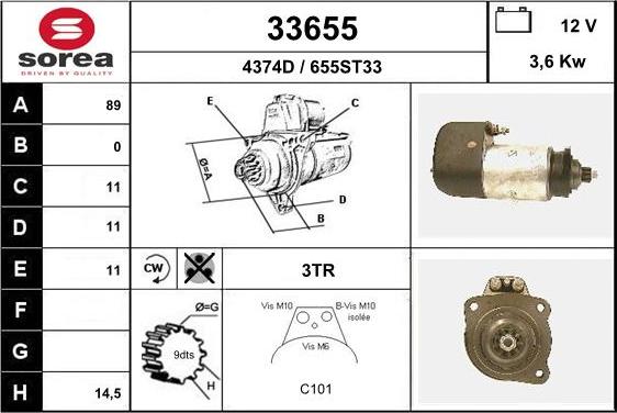 EAI 33655 - Стартер unicars.by