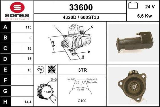 EAI 33600 - Стартер unicars.by