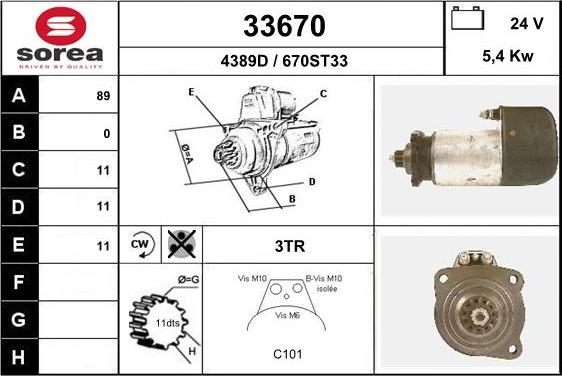 EAI 33670 - Стартер unicars.by