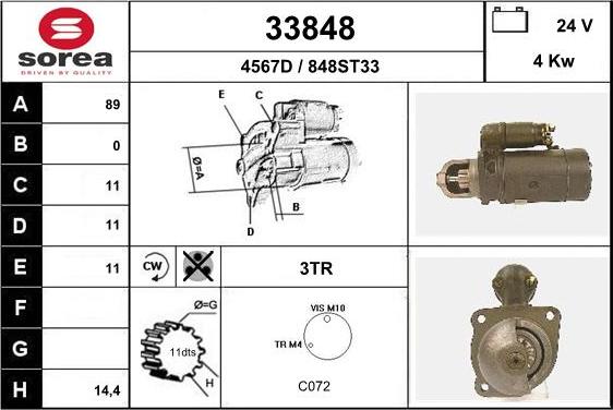 EAI 33848 - Стартер unicars.by