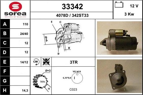 EAI 33342 - Стартер unicars.by