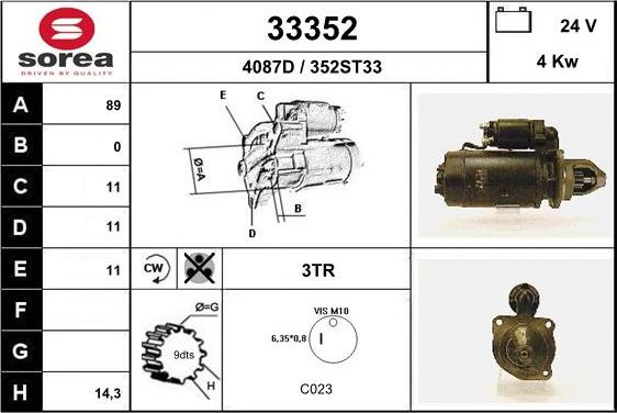 EAI 33352 - Стартер unicars.by