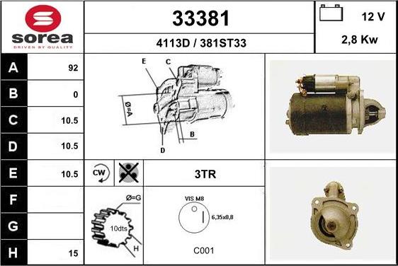 EAI 33381 - Стартер unicars.by