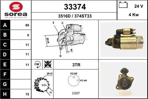 EAI 33374 - Стартер unicars.by