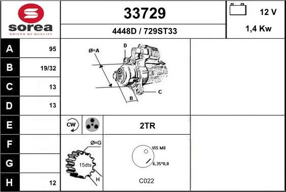 EAI 33729 - Стартер unicars.by