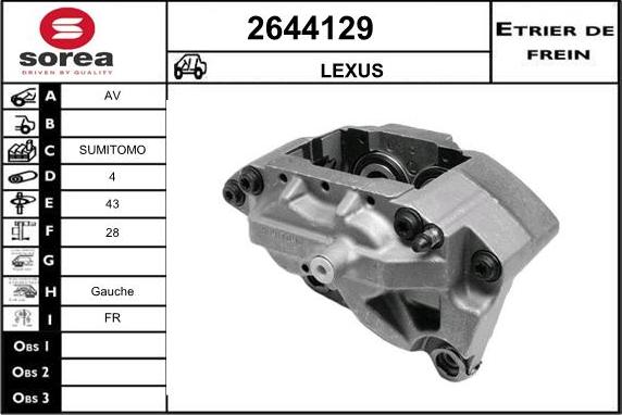 EAI 2644129 - Тормозной суппорт unicars.by