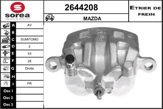 EAI 2644208 - Тормозной суппорт unicars.by